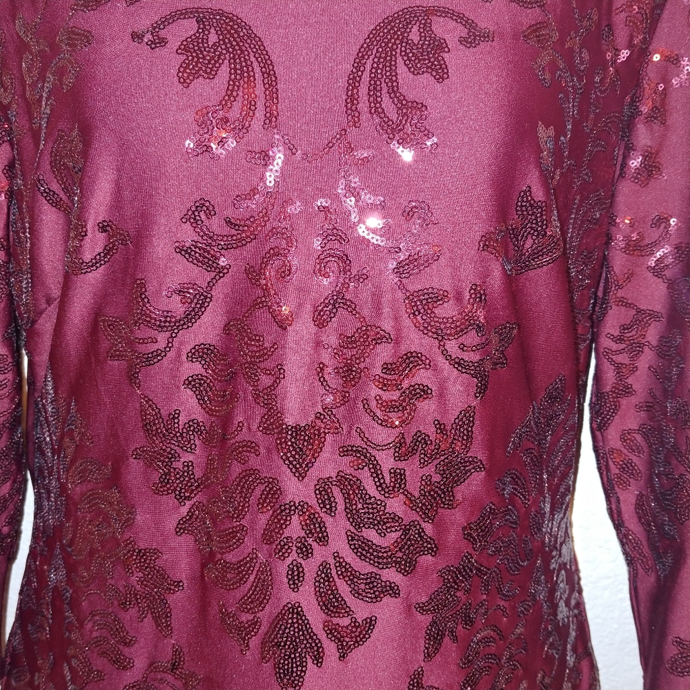 B darlin Keyhole back sequin party dress bling - Picture 6 of 8